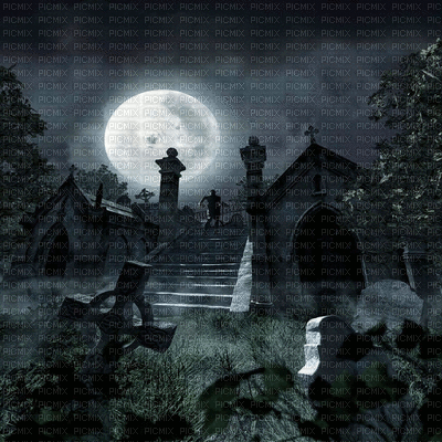 Gif animé gothique cimetière
